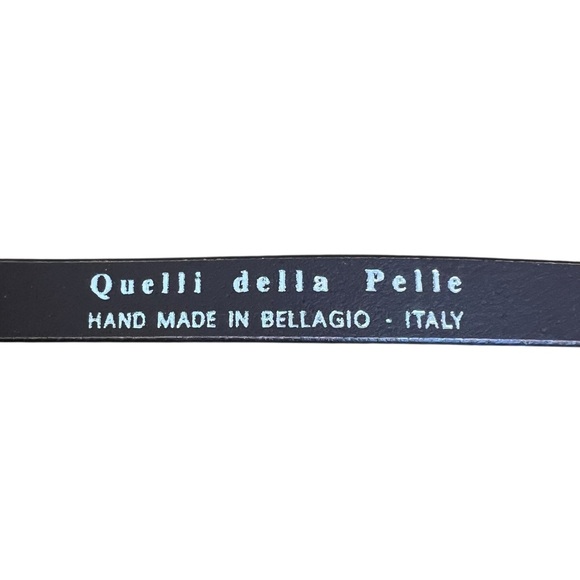 Quelli Della Pelle Handmade Brown Leather Belt Laughing Buddha Bellagio Italy XL - Picture 7 of 10